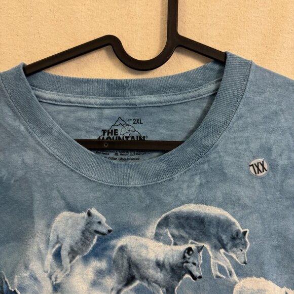 Vtg The Mountain 2001 Tie Dye T-Shirt Native American Wolf Spirit Men’s Large - Picture 5 of 10